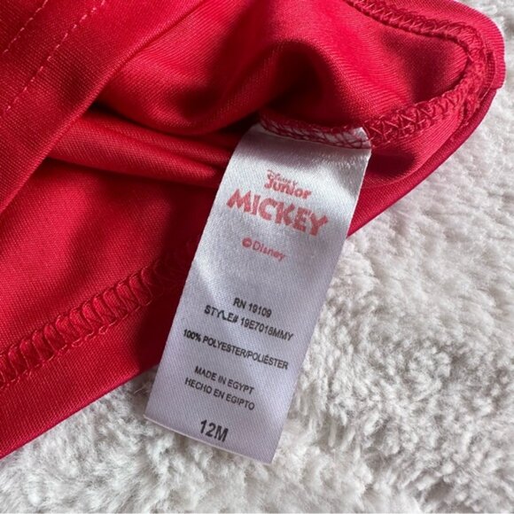 Disney | Red Mickey Mouse Faces & Emotions Short Sleeve Tee | Size 12 Months - Picture 5 of 8